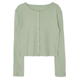 Daily Punched Diamond Round Cardigan