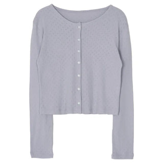 Daily Punched Diamond Round Cardigan