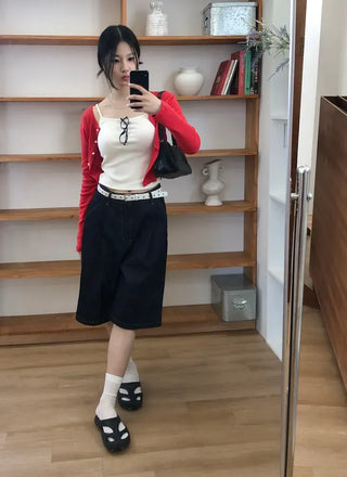 Daily Punched Diamond Round Cardigan