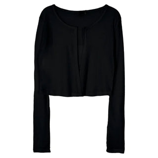 Summer Tencel Crop Round Cardigan