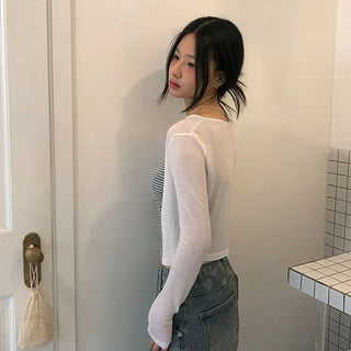 Summer Tencel Crop Round Cardigan