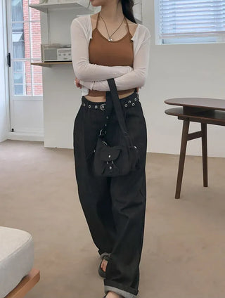 Summer Tencel Crop Round Cardigan