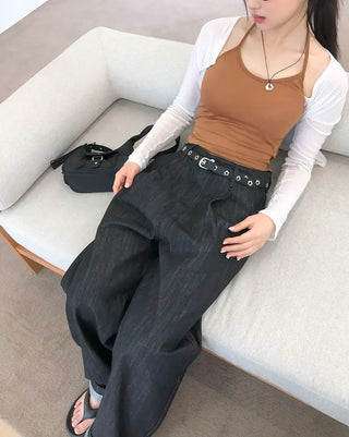 Summer Tencel Crop Round Cardigan