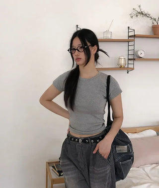 Striped Retro Vintage Denim Balloon Wide Pants