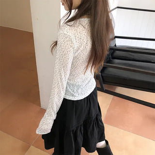 Floral See-through Long Sleeve