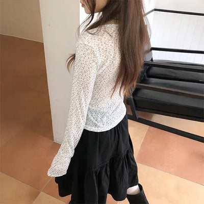 Floral See-through Long Sleeve