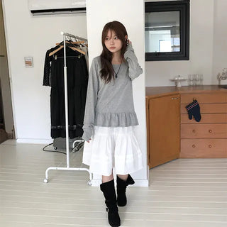 Frill Layered Long Sleeve