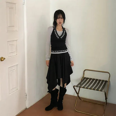 Bella Asymmetrical Midi Skirt