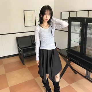Bella Asymmetrical Midi Skirt