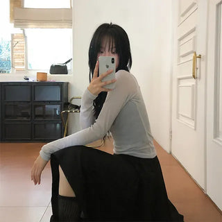 Line See-through Long Sleeve