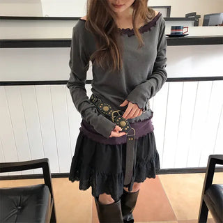 Drape-off long sleeves