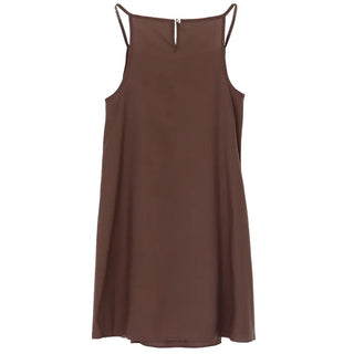 Frill Shirred Layered Midi Sleeveless Dress
