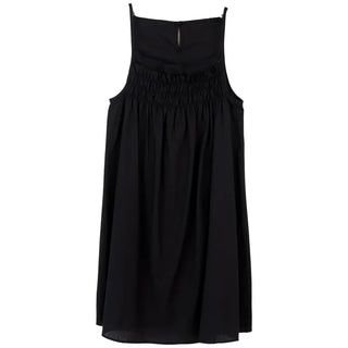 Frill Shirred Layered Midi Sleeveless Dress