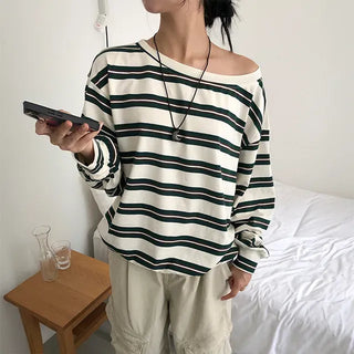 Striped Off-Rouge Tee