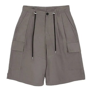 String Pintuck Bermuda Cargo Pants