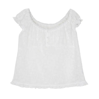 Butterfly Frill See-through Sleeveless Blouse
