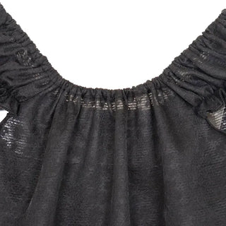 Butterfly Frill See-through Sleeveless Blouse