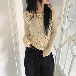 Dot Loose Raglan Long Sleeve
