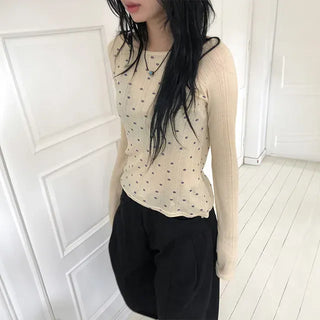 Dot Loose Raglan Long Sleeve