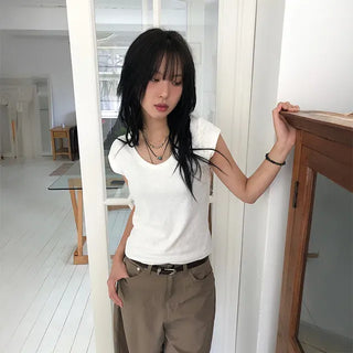 Terry Round Half Short Sleeve Tee