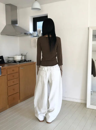 Carrie Studded Cotton Balloon Pants
