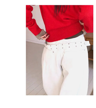 Carrie Studded Cotton Balloon Pants