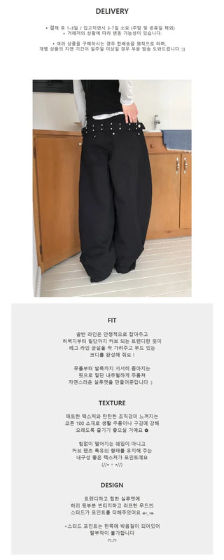 Carrie Studded Cotton Balloon Pants