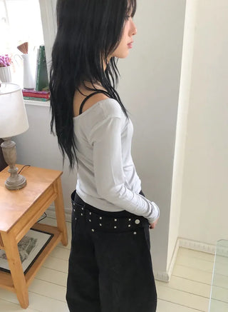 Carrie Studded Cotton Balloon Pants