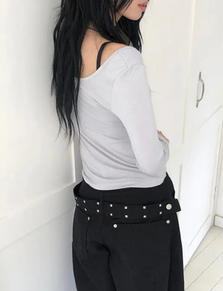 Carrie Studded Cotton Balloon Pants