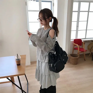 Fuo Shoulder Button Knit