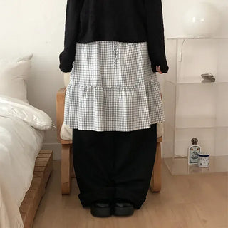 Faye Check Layered Skirt