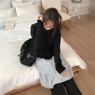 Faye Check Layered Skirt