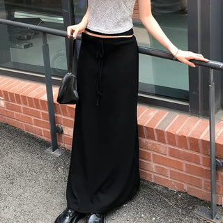Cheese Spandex Maxi Long Skirt