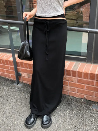 Cheese Spandex Maxi Long Skirt