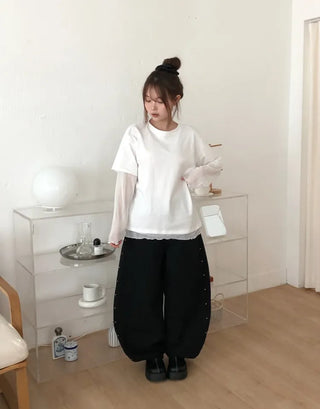 Adele Studded Wide Pants