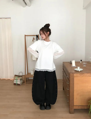 Adele Studded Wide Pants