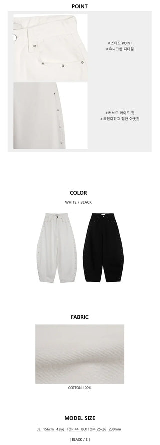 Adele Studded Wide Pants