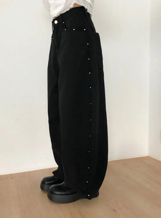 Adele Studded Wide Pants