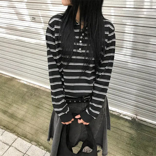 Fine Stripe Collar Knit