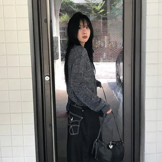 Alpaca Round Knit Cardigan