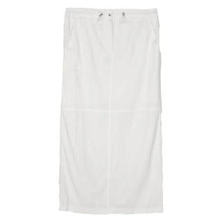 Nylon String Banding Slit Maxi Long Skirt
