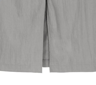 Nylon String Banding Slit Maxi Long Skirt