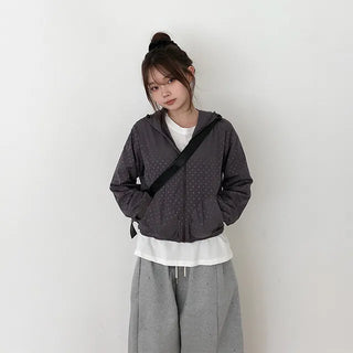 Coated Dot Hooded Jacket