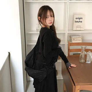 Ribbed V-neck Cardigan