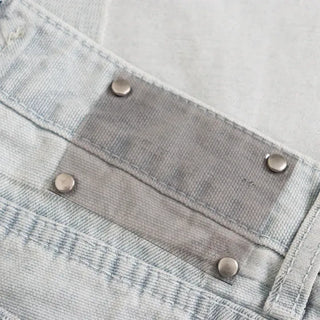 Cube Pattern Balloon Wide Denim Pants