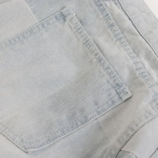 Cube Pattern Balloon Wide Denim Pants