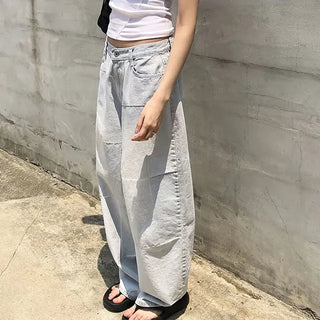 Cube Pattern Balloon Wide Denim Pants