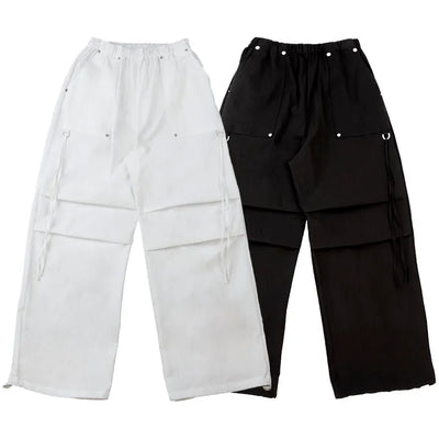Rivet Pintuck Point Nylon String Banding Pants