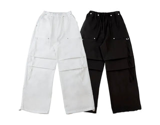 Rivet Pintuck Point Nylon String Banding Pants