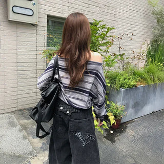 Love Check Strap Balloon Jeans